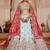 Blue Tissue Mirror embroidery Semi-Stitched Lehenga choli & Dupatta