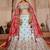 Blue Tissue Mirror embroidery Semi-Stitched Lehenga choli & Dupatta