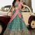 Lime green Georgette Sequins embroidery Semi-Stitched Lehenga choli & Dupatta