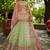 Lime green colour Tissue sequin embroidery Semi-Stitched Lehenga choli & Dupatta
