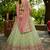 Lime green colour Tissue sequin embroidery Semi-Stitched Lehenga choli & Dupatta