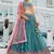 Teal colour Tissue sequin embroidery Semi-Stitched Lehenga choli & Dupatta
