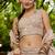 Nude colour Tissue sequin embroidery Semi-Stitched Lehenga choli & Dupatta