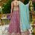 Rose gold colour Chinnon sequin embroidery Semi-Stitched Lehenga choli & Dupatta