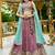 Rose gold colour Chinnon sequin embroidery Semi-Stitched Lehenga choli & Dupatta