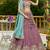 Rose gold colour Chinnon sequin embroidery Semi-Stitched Lehenga choli & Dupatta