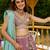Rose gold colour Chinnon sequin embroidery Semi-Stitched Lehenga choli & Dupatta