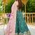 Teal colour Chinnon sequin embroidery Semi-Stitched Lehenga choli & Dupatta