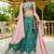 Teal colour Chinnon sequin embroidery Semi-Stitched Lehenga choli & Dupatta