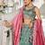 Sea green colour Tissue sequin embroidery Semi-Stitched Lehenga choli & Dupatta