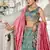 Sea green colour Tissue sequin embroidery Semi-Stitched Lehenga choli & Dupatta