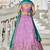 Lavender colour Tissue sequin embroidery Semi-Stitched Lehenga choli & Dupatta