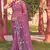 Pink sequin embroidered work net saree sari