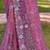 Pink sequin embroidered work net saree sari