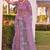 Lavender sequin embroidered work net saree sari