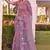 Lavender sequin embroidered work net saree sari