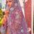 Lavender sequin embroidered work net saree sari