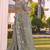 Green sequin embroidered work net saree sari