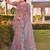 Purple sequin embroidered work net saree sari