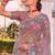 Purple sequin embroidered work net saree sari