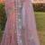 Purple sequin embroidered work net saree sari