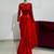 Red Thread With sequin Work Satin silk blend Saree