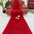 Red Thread With sequin Work Satin silk blend Saree