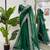 Dark Green Color Thread & Sequence Work Organza Silk Saree