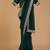 Dark Green Color Thread & Sequence Work Organza Silk Saree