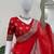Red Color Thread & Sequence Work Organza Silk Saree