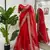 Red Thread sequin Work Organza silk blend Saree