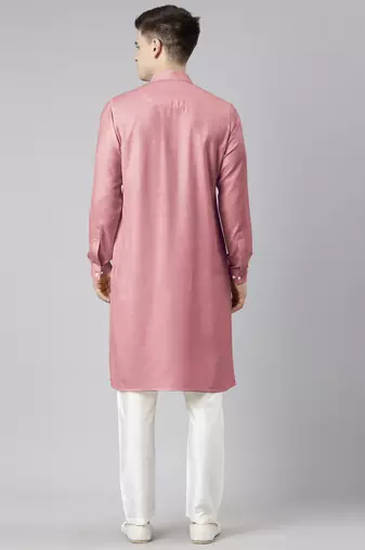 Old rose pathani kurtas