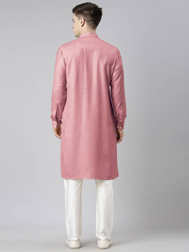 Old rose pathani kurtas