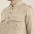 Beige cotton short pathani