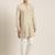 Beige cotton short pathani