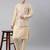Rose gold chanderi jacquard jacket with kurta set