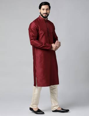 Black velvet embroidered jacket kurta set 3