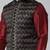 Black velvet embroidered jacket kurta set