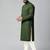 Olive green mirror embroidery kurtas