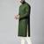 Olive green mirror embroidery kurtas