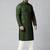 Olive green mirror embroidery kurtas
