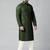 Olive green mirror embroidery kurtas