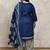 Rajnandini blue cotton blend printed ready to wear patiala salwar suit
