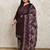 Rajnandini wine cotton blend printed ready to wear patiala salwar suit