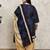 Rajnandini navy blue cotton blend printed ready to wear patiala salwar suit