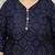 Rajnandini navy blue cotton blend printed ready to wear patiala salwar suit