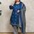 Rajnandini blue cotton blend printed ready to wear patiala salwar suit