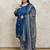 Rajnandini blue cotton blend printed ready to wear patiala salwar suit