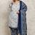 Rajnandini white cotton blend printed ready to wear patiala salwar suit