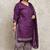 Rajnandini purple cotton blend printed ready to wear patiala salwar suit